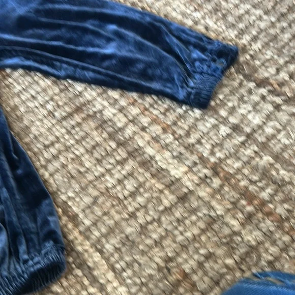 GO by Go Silk Royal Blue Velvet Lounge Pant Size XS